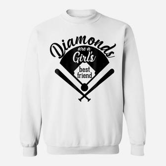 Diamonds Are A Girl's Best Friend For Girls, Moms Sweatshirt | Crazezy