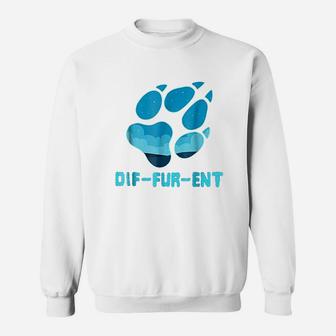 Dif Fur Ent Wolf Dog Paw Sweatshirt | Crazezy UK
