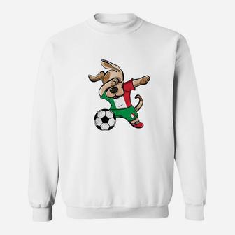 Dog Dabbing Soccer Italy Sweatshirt | Crazezy