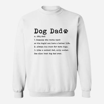 Dog Dad Definition Funny Fathers Day Pet Puppy Animal Lover Graphic Sweatshirt | Crazezy CA