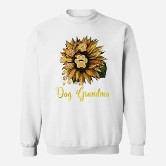 Dog Grandma Sunflower Shirt Funny Cute Family Gifts Apparel Sweatshirt | Crazezy CA