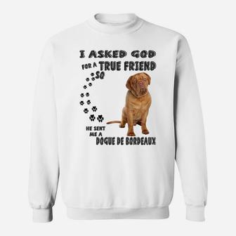 Dogue De Bordeaux Quote Mom Dad Print, French Mastiff Dog Sweatshirt | Crazezy DE