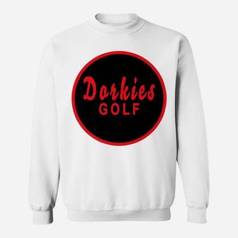 Dorkies Golf Golfing Golfer Red Black Sweatshirt | Crazezy