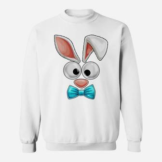 Easter Bunny Costume Face Easter Day Rabbit Ear Gift Boys Sweatshirt | Crazezy DE