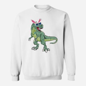 Easter Bunny Dinosaur Boys Girls Kids Retro Vintage Sweatshirt | Crazezy DE