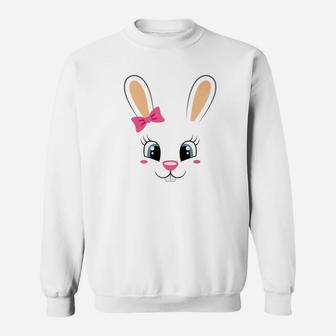 Easter Girl Bunny Rabbit Face Costume Sweatshirt - Thegiftio UK