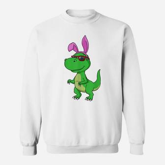Easter Shirt T Rex Dinosaur Egg Hunting Easter Bunny Sweatshirt | Crazezy AU