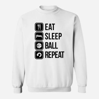 Eat Sleep Basketball Repeat T-shirts Sweatshirt - Thegiftio UK