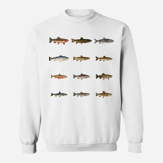 Educational Fishing Types Of Trout Sweatshirt | Crazezy
