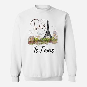 Eiffel Tower Paris Shirt Vintage I Love Paris France Shirt Sweatshirt | Crazezy DE