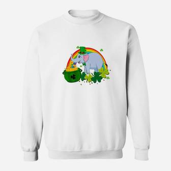 Elephant Leprechaun Irish Gold Shamrock Sweatshirt - Thegiftio UK
