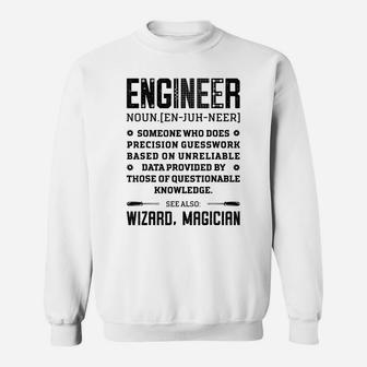 Engineer Definition Funny Noun Engineering Dictionary Term Sweatshirt | Crazezy UK