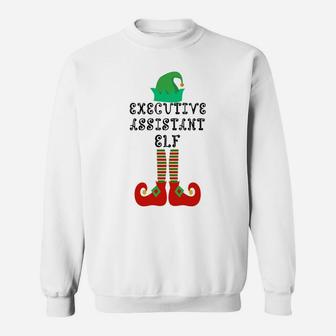 Executive Assistant Elf Family Matching Christmas Gift Sweatshirt Sweatshirt | Crazezy