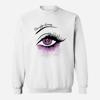 Fibromyalgia Awareness Purple Eye Sweatshirt - Thegiftio UK
