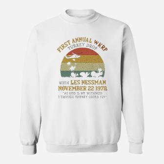 First Annual Wkrp Turkey Drop Sweatshirt | Crazezy