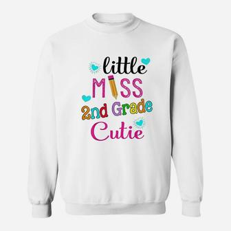 First Day Of Second Grade Little Miss 2Nd Grade Sweatshirt | Crazezy DE