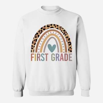 First Grade Rainbow Girls Boys Teacher Team 1St Grade Squad Sweatshirt | Crazezy UK