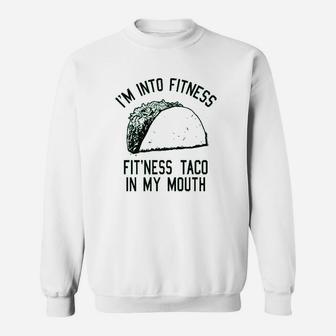 Fitness Taco Funny Gym Cool Humor Graphic Muscle Sweatshirt | Crazezy AU