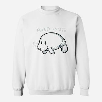 Floaty Potato Funny Manatee Sea Animal Sweatshirt | Crazezy