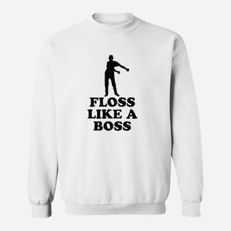 Floss Like A Boss Dance Silhouette Sweatshirt | Crazezy CA
