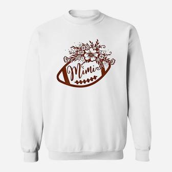 Football Mimi With Floral Patterns Game Day Grandma Lover Sweatshirt | Crazezy AU