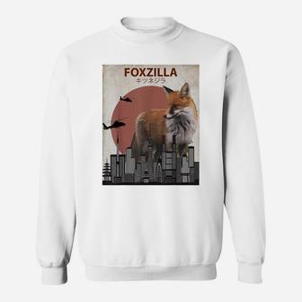 Foxzilla Funny Japanese Fox | Cute Fox Lovers Gift Sweatshirt | Crazezy CA