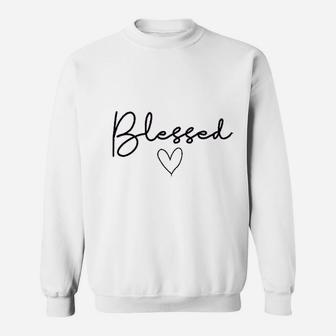 Funny Blessed Heart Sweatshirt | Crazezy