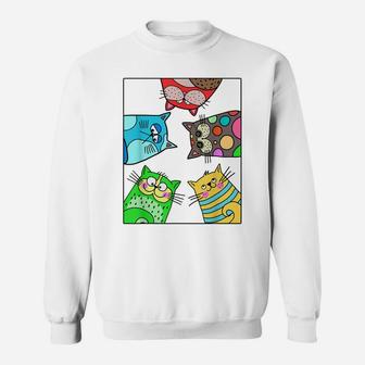 Funny Cute Cats, Cat Lovers Sweatshirt | Crazezy AU