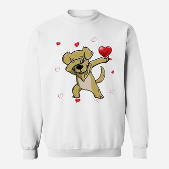 Funny Dabbing Golden Retriever Dog Breeds Valentines Day Gift Sweatshirt - Seseable