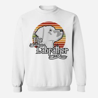 Funny Dog Shirt The Labfather Lab Labrador Dad Retro Sunset Sweatshirt | Crazezy DE