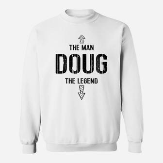 Funny Doug Tee Gift Man Legend Name Gag Gift Raglan Baseball Tee Sweatshirt | Crazezy