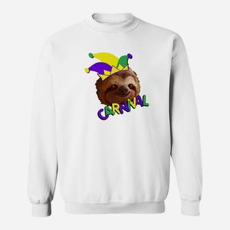 Funny Sloth Carnival Party For Men Women Sweatshirt - Thegiftio UK