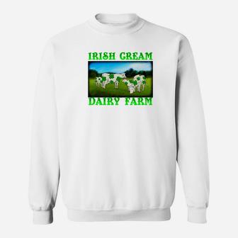 Funny St Paddys Dairy Farm Cow Sweatshirt - Thegiftio UK