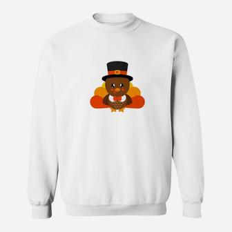 Funny Thanksgiving Turkey Costume Festival Gift Kids Sweatshirt - Thegiftio UK
