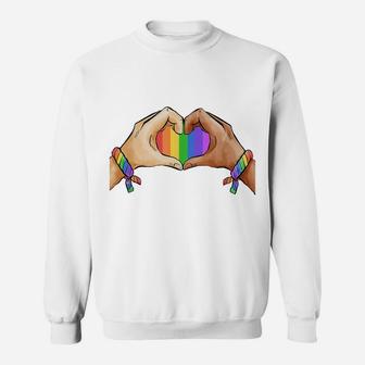 Gay Pride Clothing Lgbt Rainbow Flag T Shirt Tee Heart Unity Sweatshirt | Crazezy