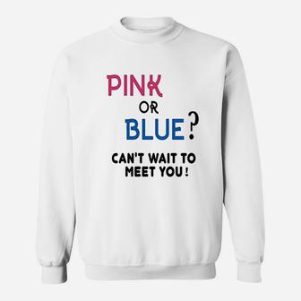 Gender Reveal Team Girl Or Boy Pink Or Blue Funny Graphic Sweatshirt - Thegiftio UK