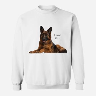 German Shepherd Shirt Shepard Dog Mom Dad Love Pet Puppy Tee Raglan Baseball Tee Sweatshirt | Crazezy