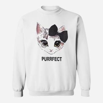 Girls' Kitty Bow Sweatshirt | Crazezy CA