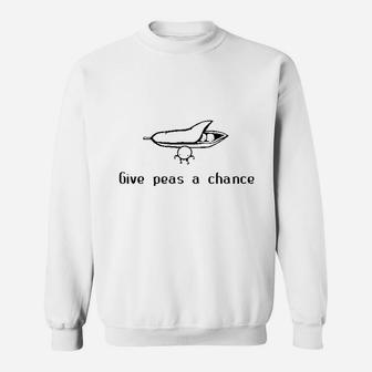 Give Peas A Chance Vegetarian Sweatshirt | Crazezy DE