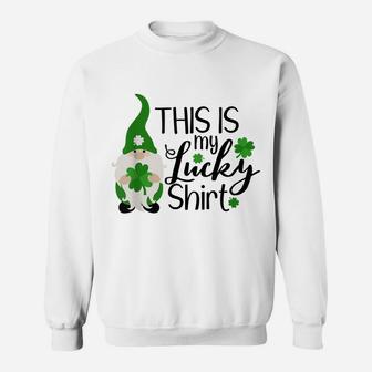 Gnome T Shirt Shamrock Lucky Womens Happy St Patricks Day Sweatshirt | Crazezy