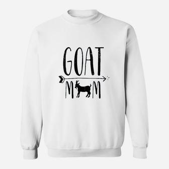 Goat Mom For Pet Owner Or Farmer Black Sweatshirt | Crazezy UK