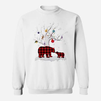 Grammy Bear Christmas Pajama Red Plaid Tree Gift Xmas Sweatshirt Sweatshirt | Crazezy DE