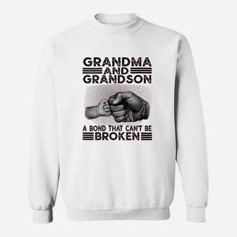 Grandma And Grandson A Bond That Cant Be Broken Sweatshirt - Thegiftio UK