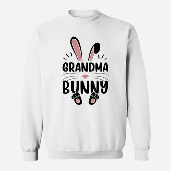 Grandma Bunny Funny Matching Easter Bunny Egg Hunting Sweatshirt | Crazezy