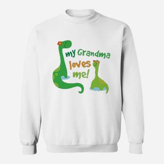 Grandma Loves Me Grandchild Dinosaur Sweatshirt | Crazezy CA
