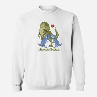 Grandpasaurus Trex Twin Baby Boy Dinosaurs Sweatshirt - Thegiftio UK