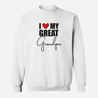 Great Grandpa Baby Clothes Love My Great Grandpa Sweatshirt - Thegiftio UK