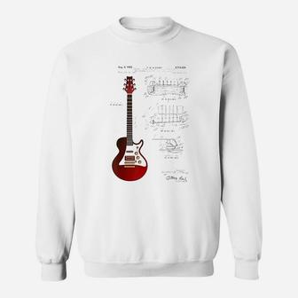 Guitar Patent Guitarist Vintage Guitar Sweatshirt | Crazezy DE