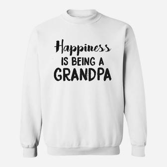 Happiness Is Being A Grandpa Funny Papa Family Graphic Fathers Day Sweatshirt | Crazezy AU