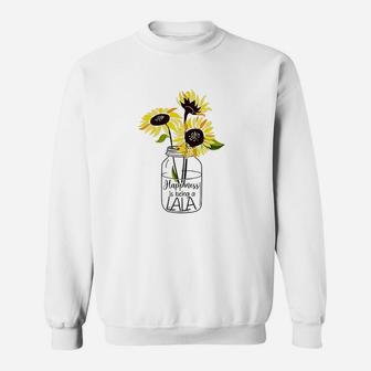 Happiness Is Being Lala Life Sunflower Sweatshirt | Crazezy CA